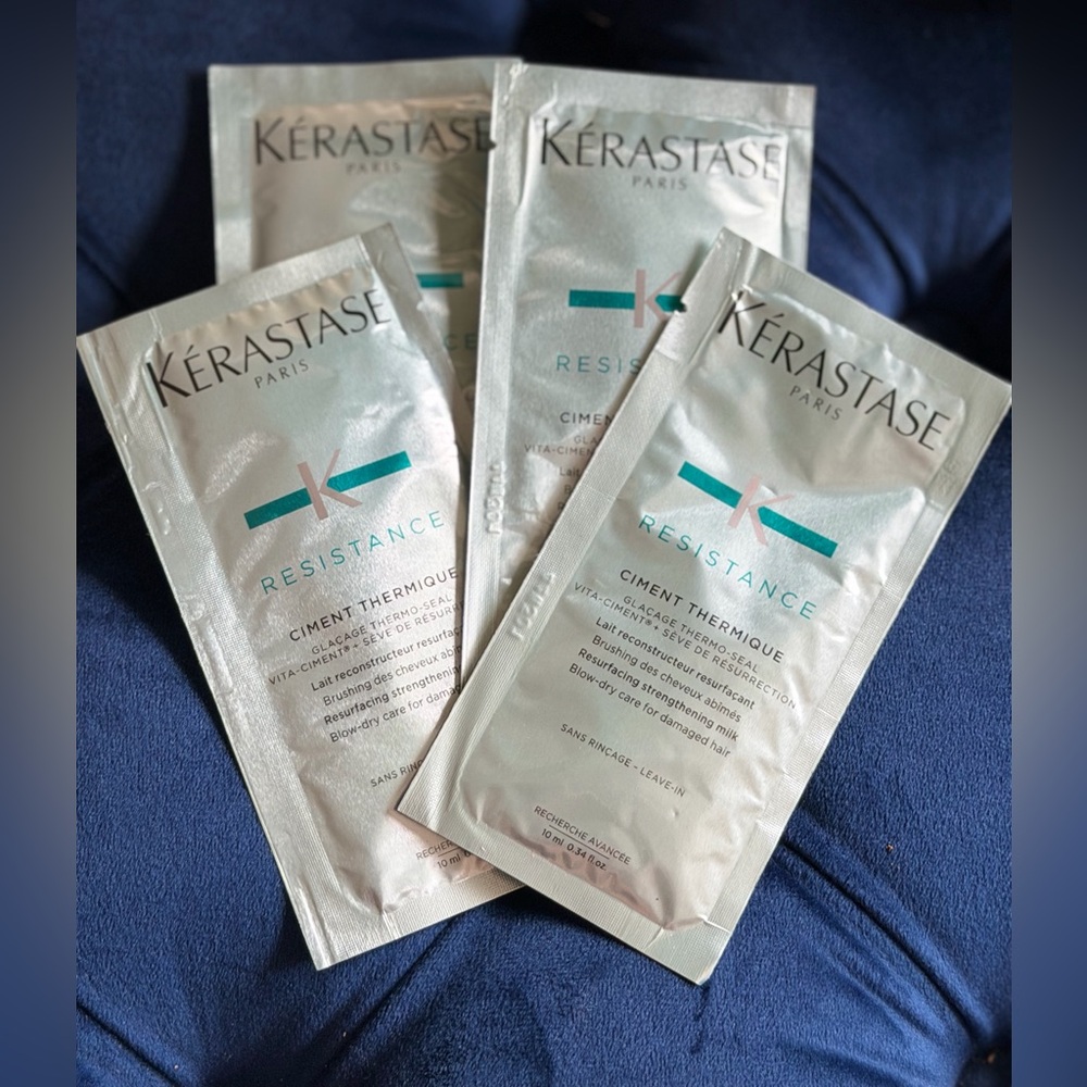 Kerastase Resistance Hair Treatment Packets - Silver and Teal